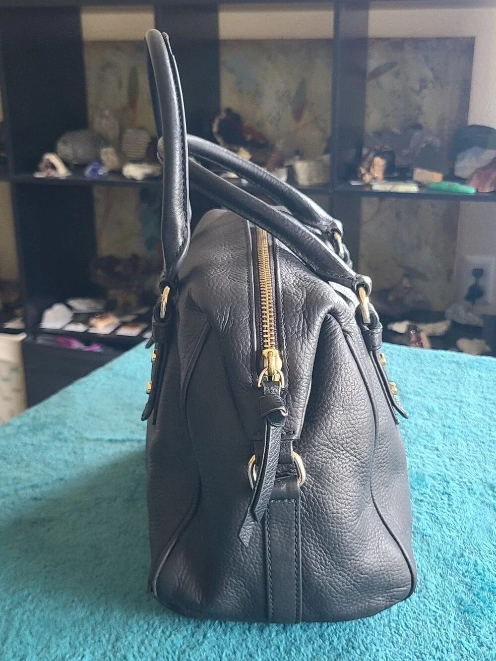 Kate Spade Black Leather Satchel Handbag